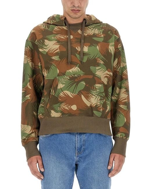 Moschino Blue Camouflage Sweatshirt for men