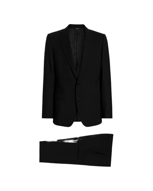 Dolce & Gabbana Black Dolce & Gabbana Dolce & Gabbana Wool Blend Martini Suit for men