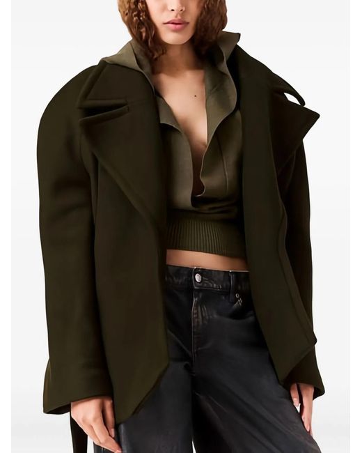 Stella McCartney Black Dark Wool Coat