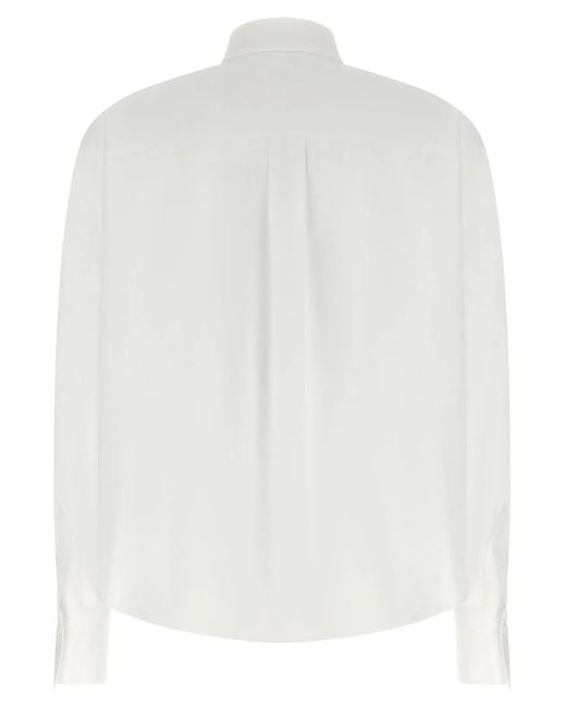 Brunello Cucinelli White 'Shiny Trim' Shirt