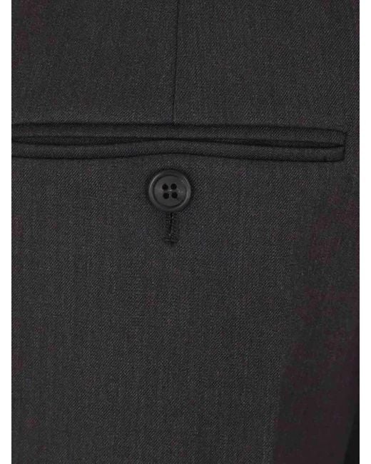 Prada Black Gabardine Straight Pants