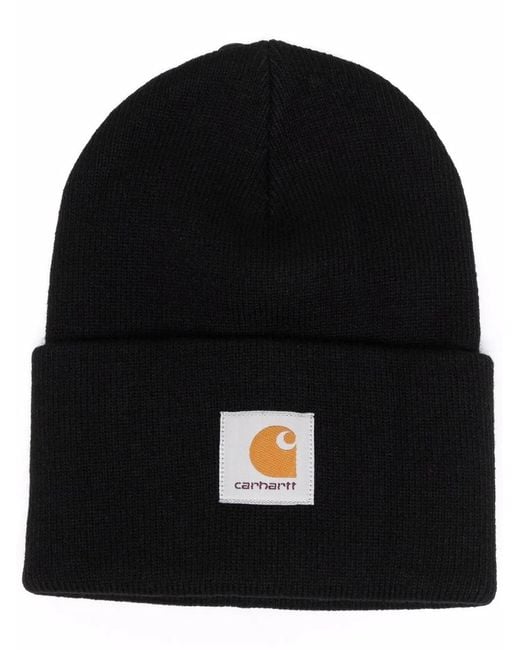 Carhartt Black Knitted Hat Watch for men