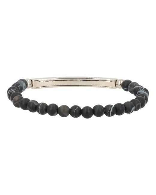 McQueen Black Logo Bracelet for men