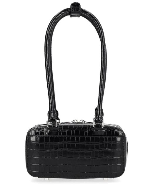 Self-Portrait Black Bag With Crocodile Effect