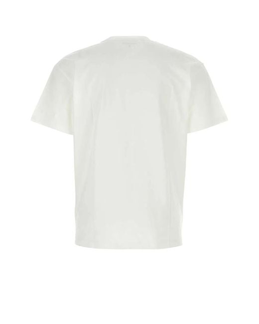 Carhartt White Logo Cotton T-Shirt for men