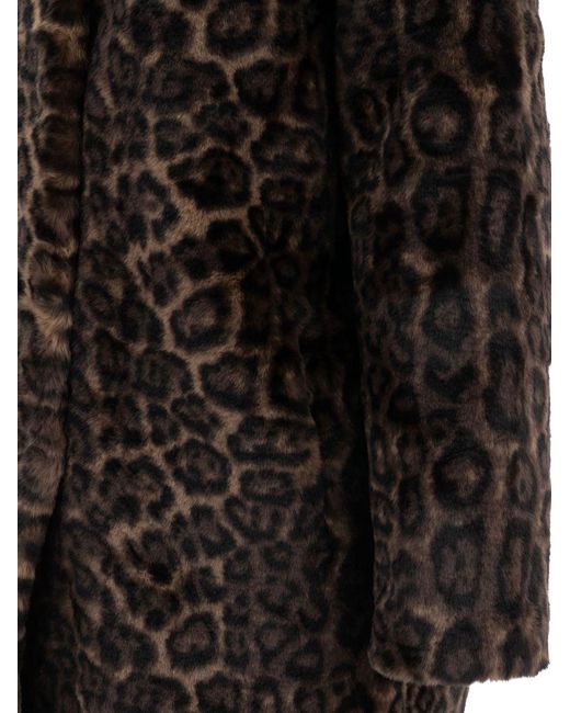 Apparis Black Blair Leopard Coat