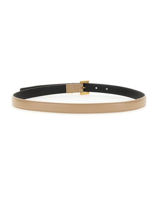 Saint Laurent White Cintura Cassandre Sottile