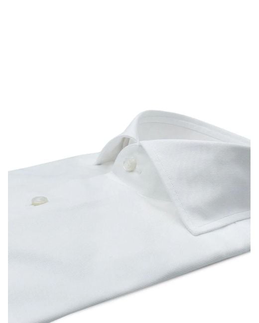 Finamore 1925 White Cotton Shirt for men
