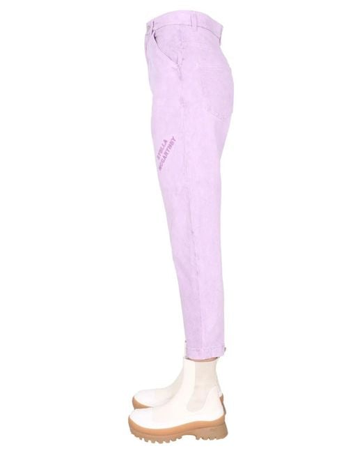 Stella McCartney Pink Jeans With Embroidered Logo