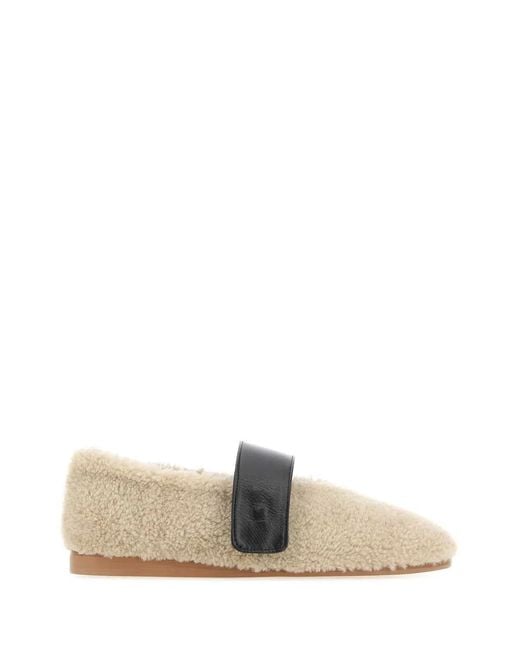 Low Classic Natural Teddy Mary Jane Ballerinas