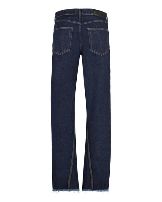 Lanvin Blue 5-Pocket Straight-Leg Jeans for men
