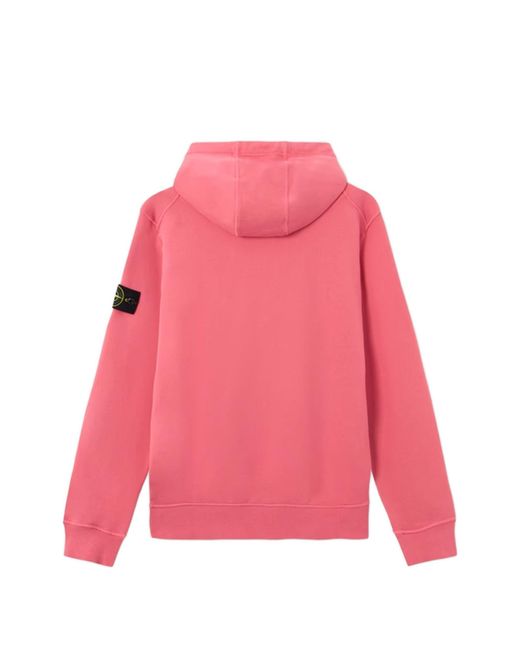 Stone Island Pink Hoodie Sweater for men