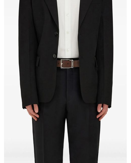 Ferragamo White Leather Belt for men