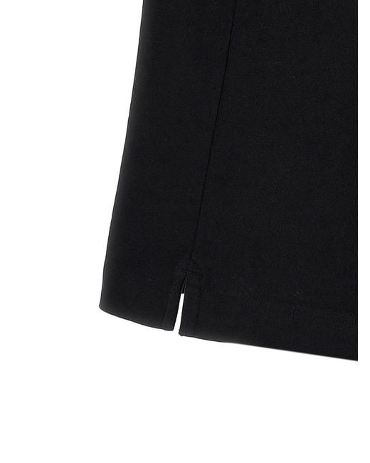 Maison Kitsuné Black Logo Embroidery T-Shirt for men