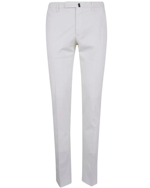 Incotex White Classic Chino Trousers for men