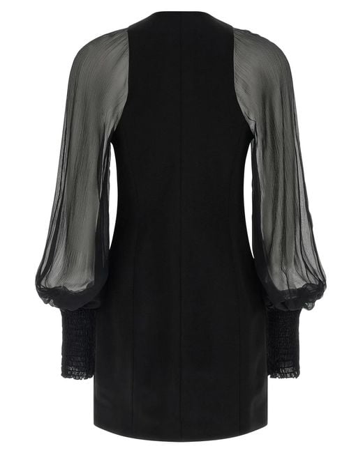 Balmain Black Xl Zip Dress