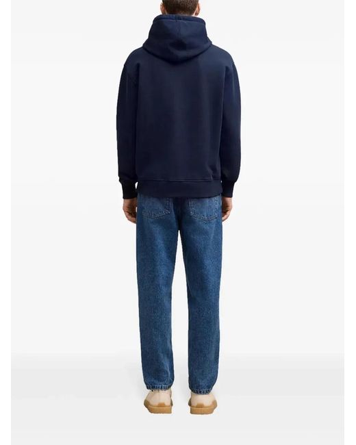 AMI Blue Ami De Cœur Cotton Hoodie for men