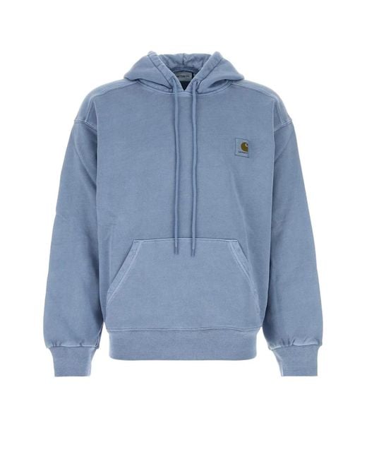 Carhartt Blue Hooded Nelson Sweatshirt Cotton Sweat for men