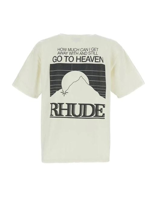 Rhude White Moonlight Pack Tee for men
