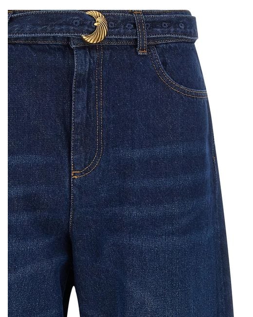 Twinset Blue Twin Set High Waist Jeans