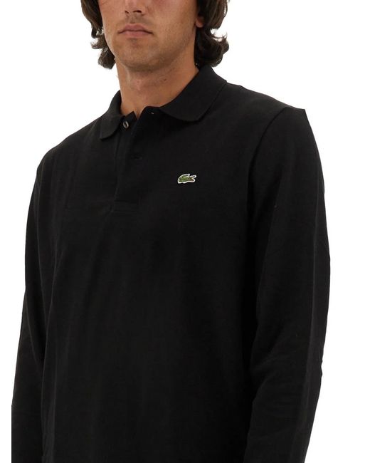 Lacoste Black Polo With Logo for men