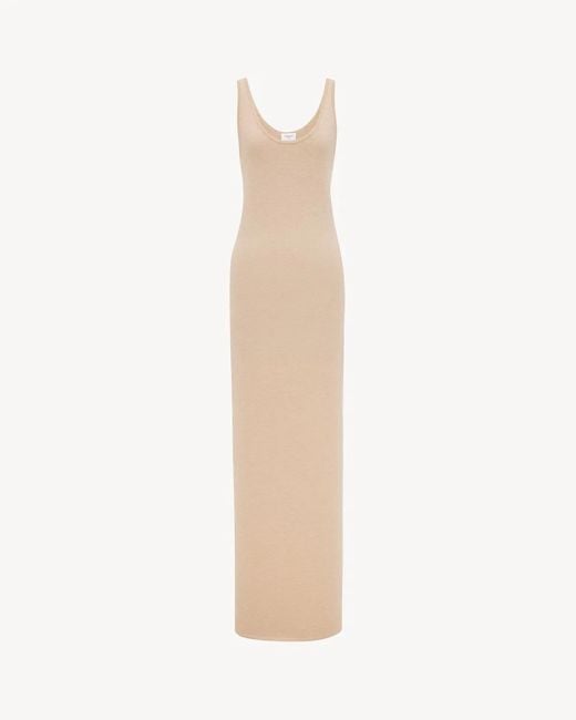 Saint Laurent White Lurex Knit Dress