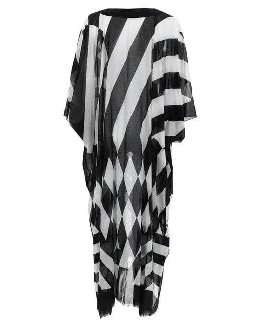 Dries Van Noten Black Caftan With Print