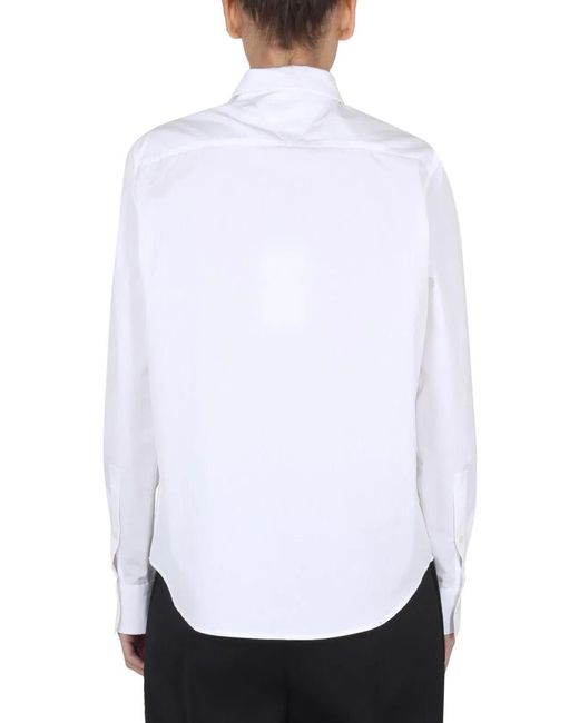 Bottega Veneta White Camicia Con Colletto A Punta