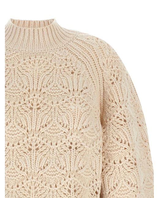 Zimmermann Natural 'Hypnotic Cable Knit' Sweater