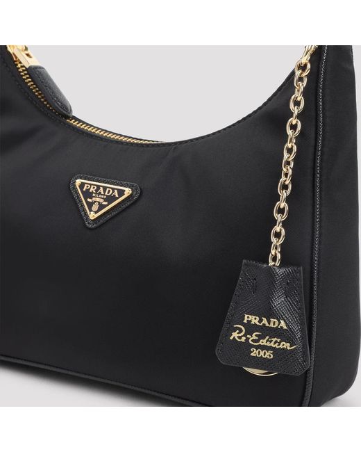 Prada Black Bags, 100% Poliammide Riciclata