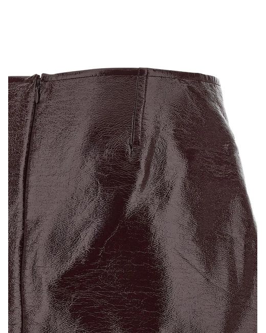 Courreges Purple 'Fold Vinyl Mini' Skirt