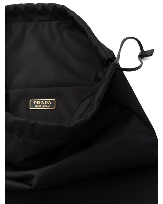Prada Black Wish Re-Nylon Drawstring Pouch