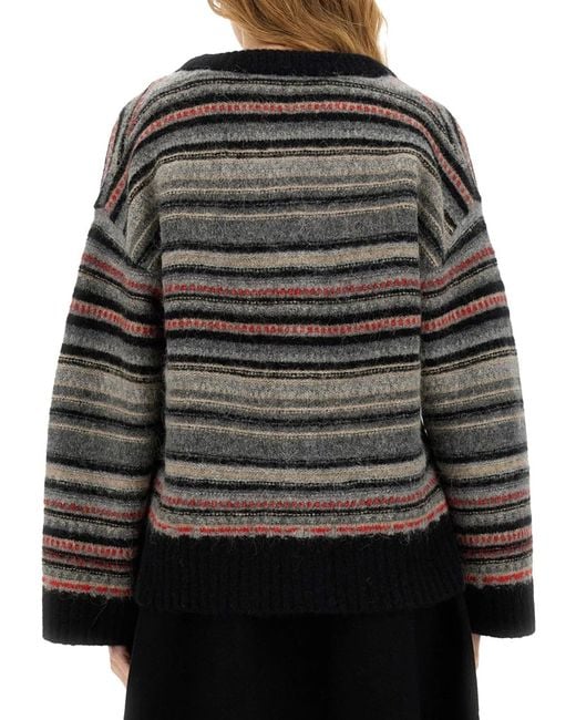 Ganni Black Boxy Fit Cardigan