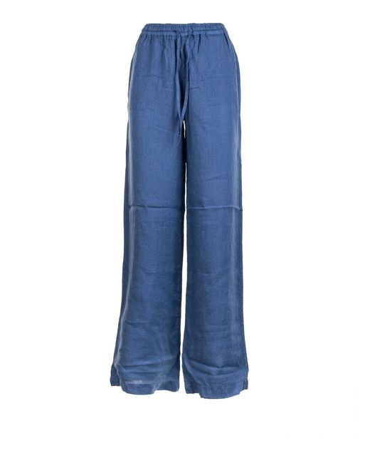 Fay Blue High-Waisted Trousers Sugar Paper