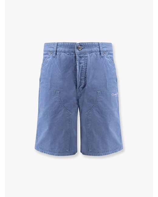 Dior Blue Dior Cotton Bermuda Shorts With Lateral Maxi Pockets for men