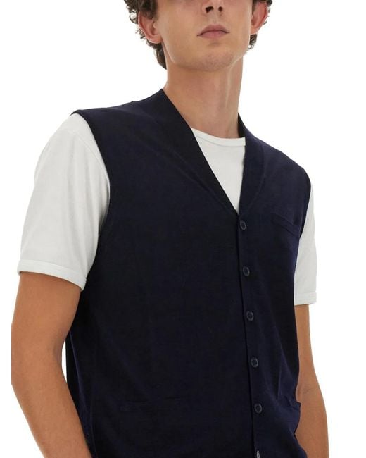 Ballantyne Blue V-Neck Vest for men