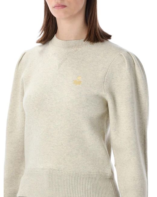 Isabel Marant Blue Isabel Marant Etoile Marant Étoile Kelaya Wool-Blend Puff-Sleeve Sweater