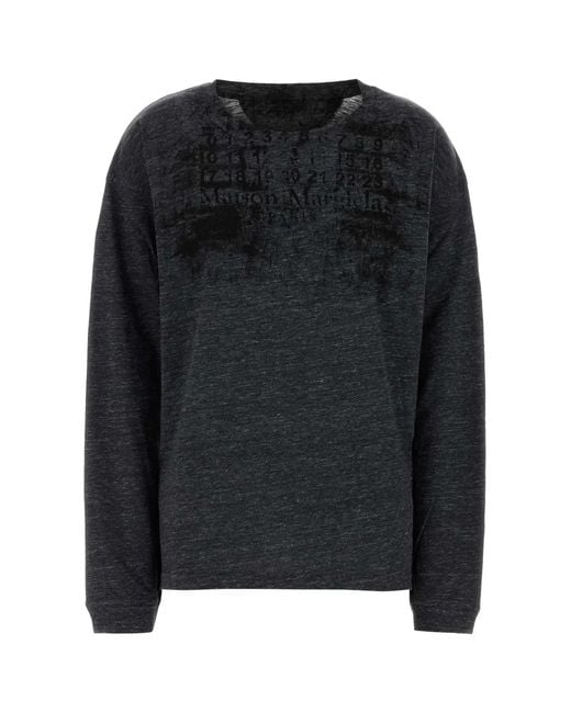 Maison Margiela Black Numbers Longsleeve T-Shirt
