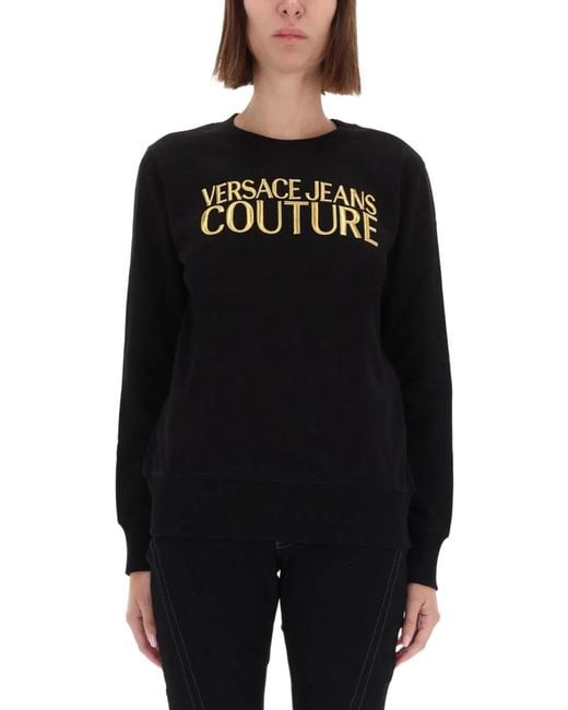 Versace Jeans Couture Black Sweatshirt With Logo