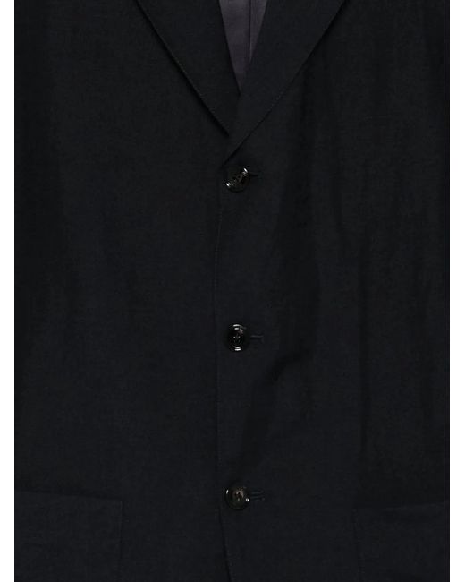 Cellar Door Black Jake Patch-Pocket Single-Breasted Wool Blend Jacket for men