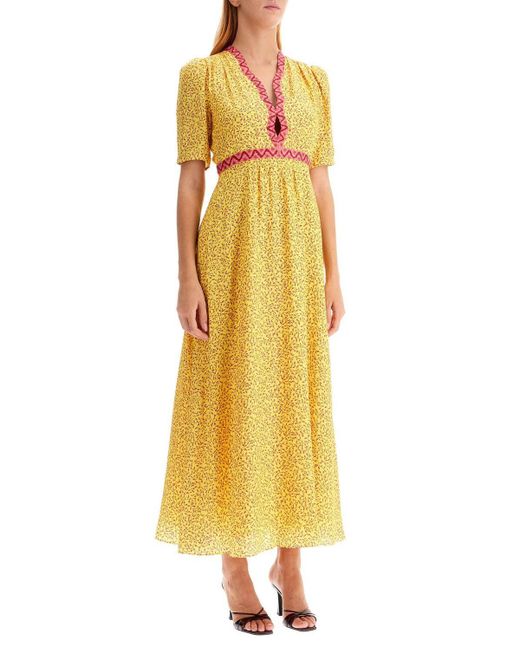 Saloni Yellow Midi Tabitha