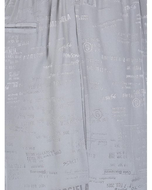 MM6 by Maison Margiela Gray Acetate Viscose Rayon Pants