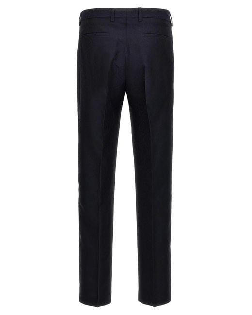 Etro Blue Jacquard Pants for men