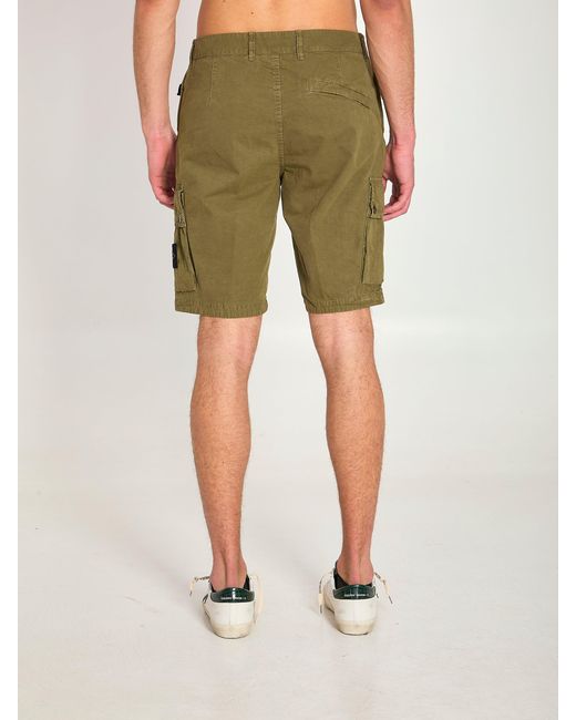 Stone Island Green Shorts for men