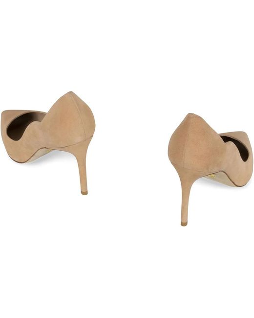 Stuart Weitzman Natural Suede Pumps