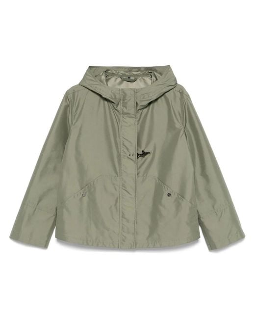 Fay Green Short Parka Coat