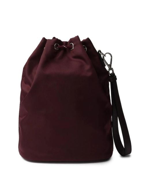 Prada Purple Speedrock Re-Nylon And Leather Pouch for men