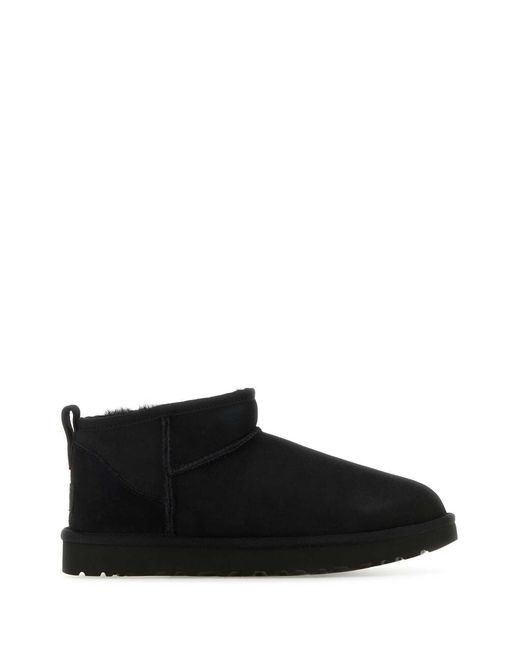 Ugg Black Classic Ultra Mini Suede Boots