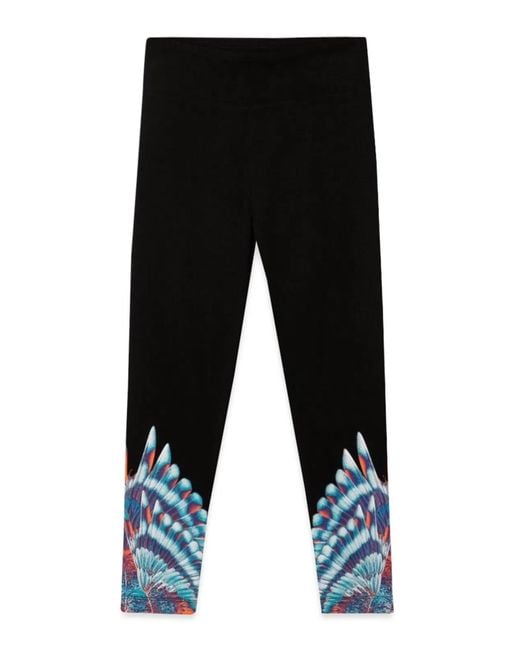 Marcelo Burlon Black Marcelo Burlon County Of Milan Birds Wings Leggings