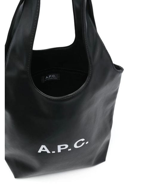A.P.C. Black Ninon Small Tote Bag